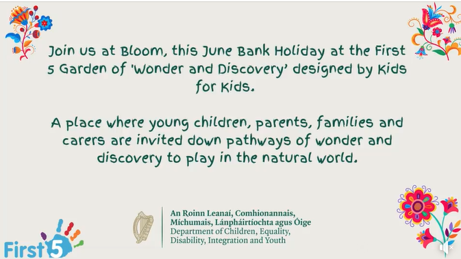 Triple Win for First 5 Garden of Wonder and Discovery Bord Bia Bloom